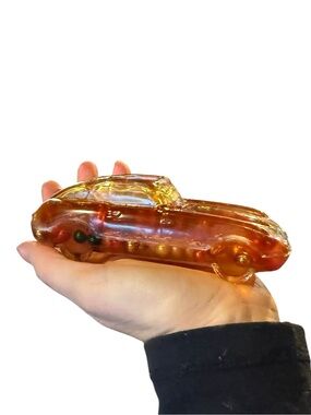 Vintage Lucite Car Paperweight with Floating Beads